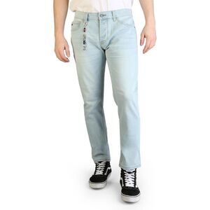 Yes Zee Straight Leg Light Wash Jeans Men Blue